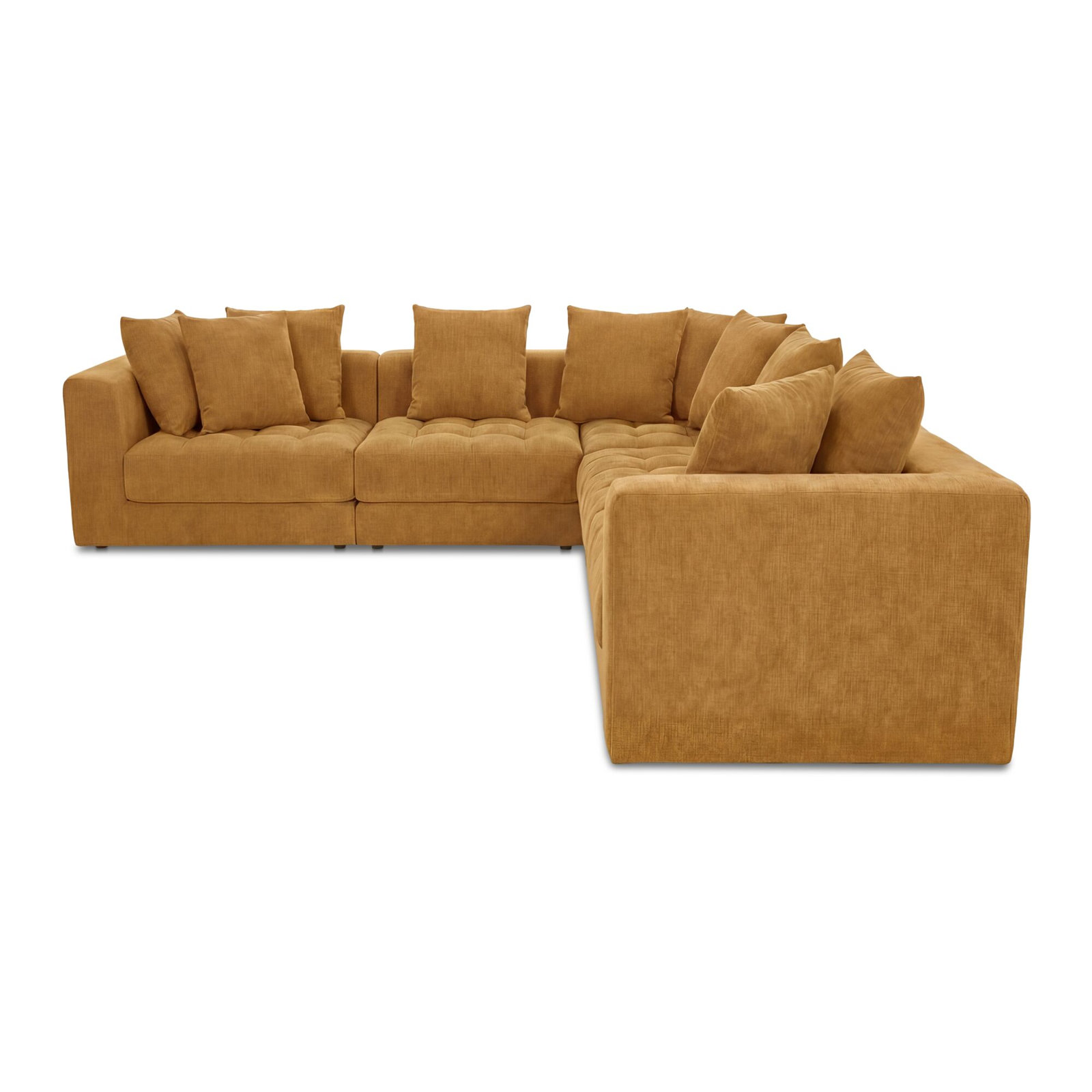 Hitton Classic L Modular Sectional, Yellow Polyester