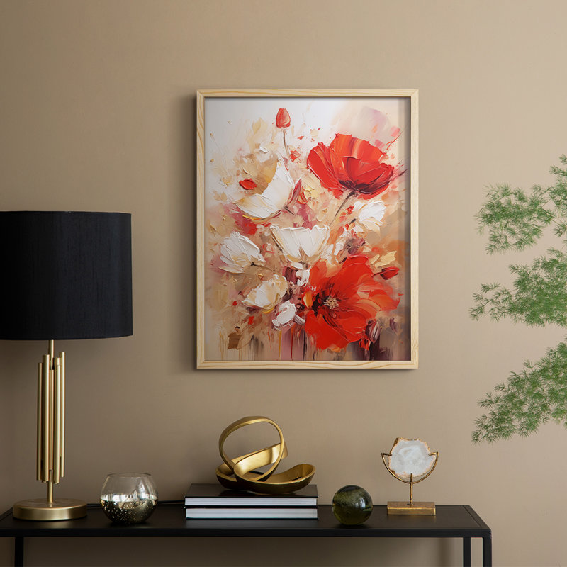 FLORAL Series CCCXXVI Framed Print - Solid Wood, 11" H x 9" W