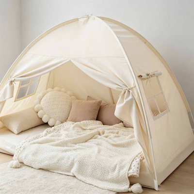Twin Size Bed Canopy Bed Tents,Privacy Space on Bed,Blackout Sleeping Tents Indoor,Breathable Portable & Foldable,Gift for Girls and Boys