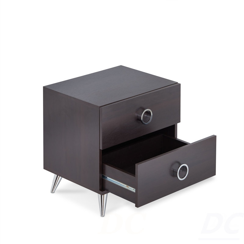 Elms Espresso Finish Accent Table, Table