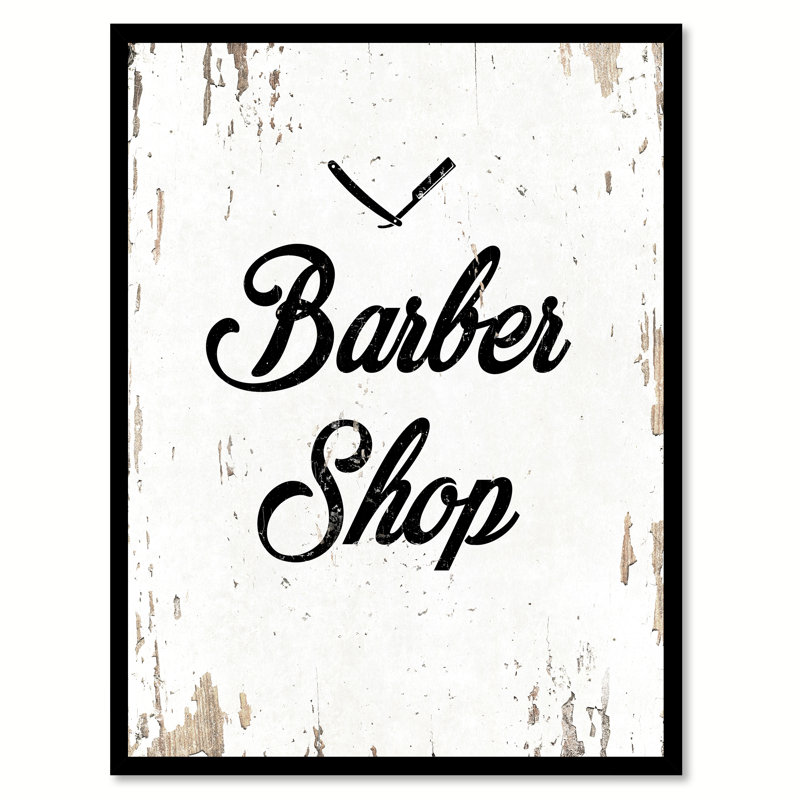 " Barber Shop ", 17" H x 13" W