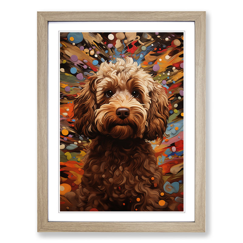 Single Picture Frame Print on Wood, Oak Framed, 64cm H x 46cm W