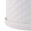 Ensemble de pots à fleurs en céramique à finition surélevée à finition brillante pour l'intérieur et l'extérieur, ensemble de 2 - 10 po, 9 po blanc