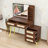 Makeup Vanity with Mirror, Lights, 5 Drawers and Storage Shelf-254556700