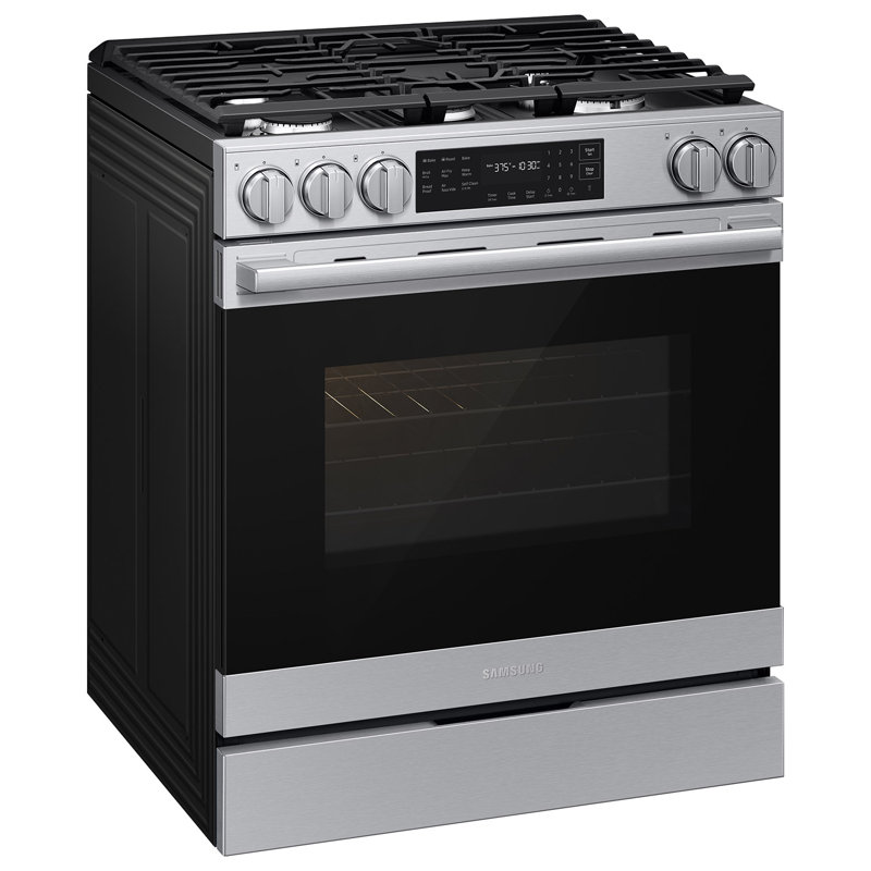 Bespoke 6.0 cu. Ft. Smart Slide-In Gas Range with True Convection in Stainless Steel, Stainless Steel