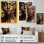 «Woman with Black and Gold Butterflies IV», art mural femme-533168405-533168407