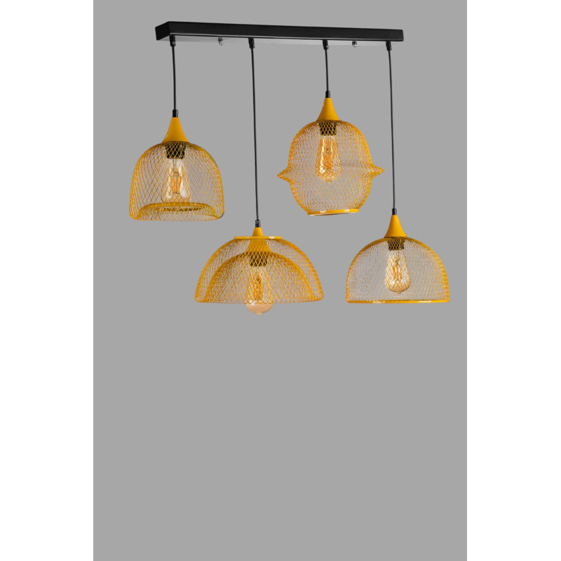 Lustre, Moutarde / Noir