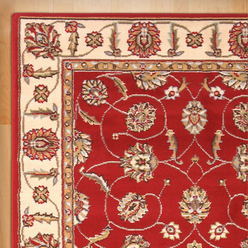 Tapis rouille / beige Baranof, Rectangle 5 pi 3 po x 7 pi 3 po