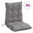 vidaXL Lowback Chair Cushion Set of 6 Grey Oxford fabric (100% polyester)-1852266880-1839190999