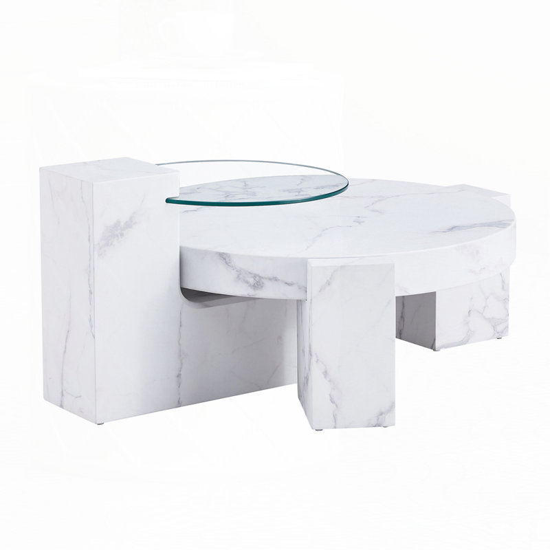 Modern Coffee Tables set, White