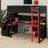 All-In-One Wooden Gaming Loft Bed With Built-In Desk, Storage Stairs & Shelves-1572729453