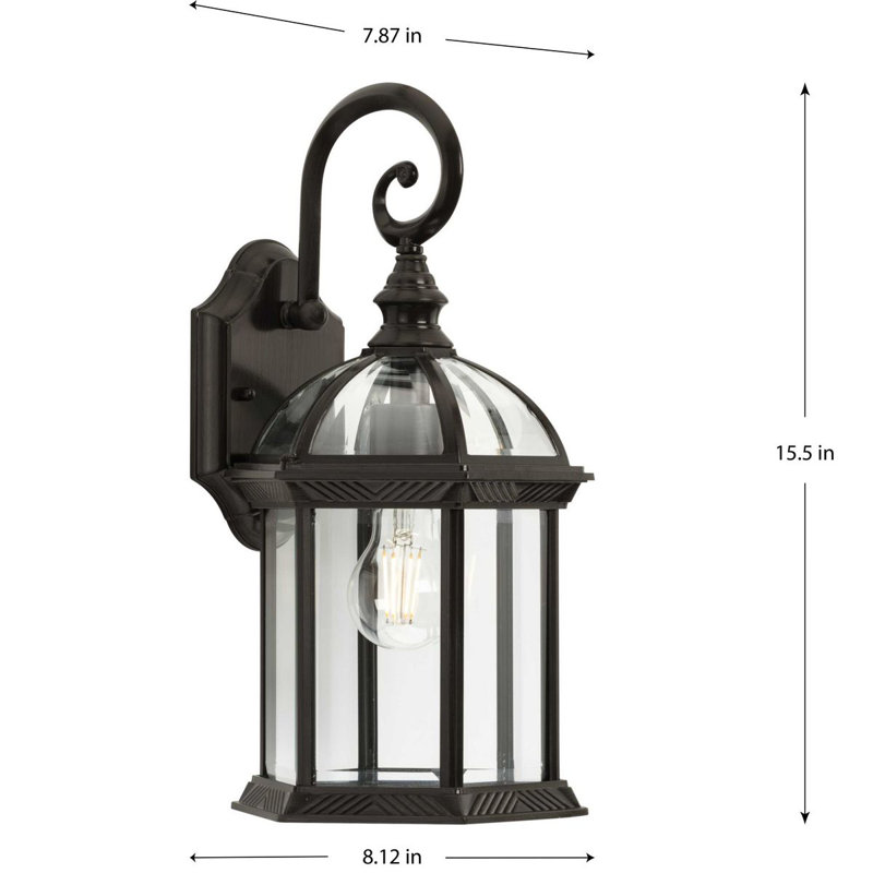 Wall Light, 15.50" H x 8.12" W x 7.87" D, Antique Bronze