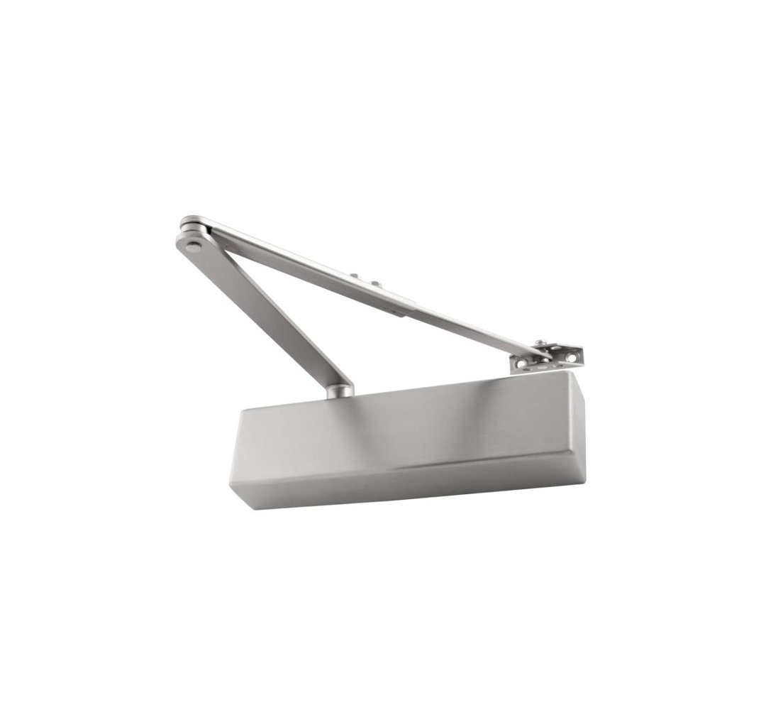 Overhead Door Closer Surface Mounted 101 Series Satin Nickel Fire Rated