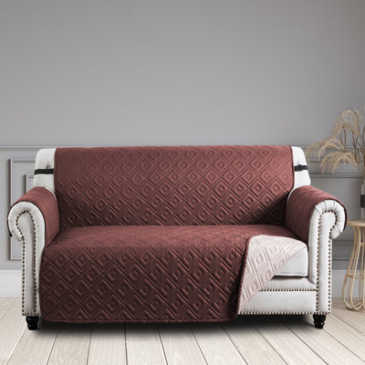 Waterproof Reversible Quilted Sofa Cover with Adjustable Straps