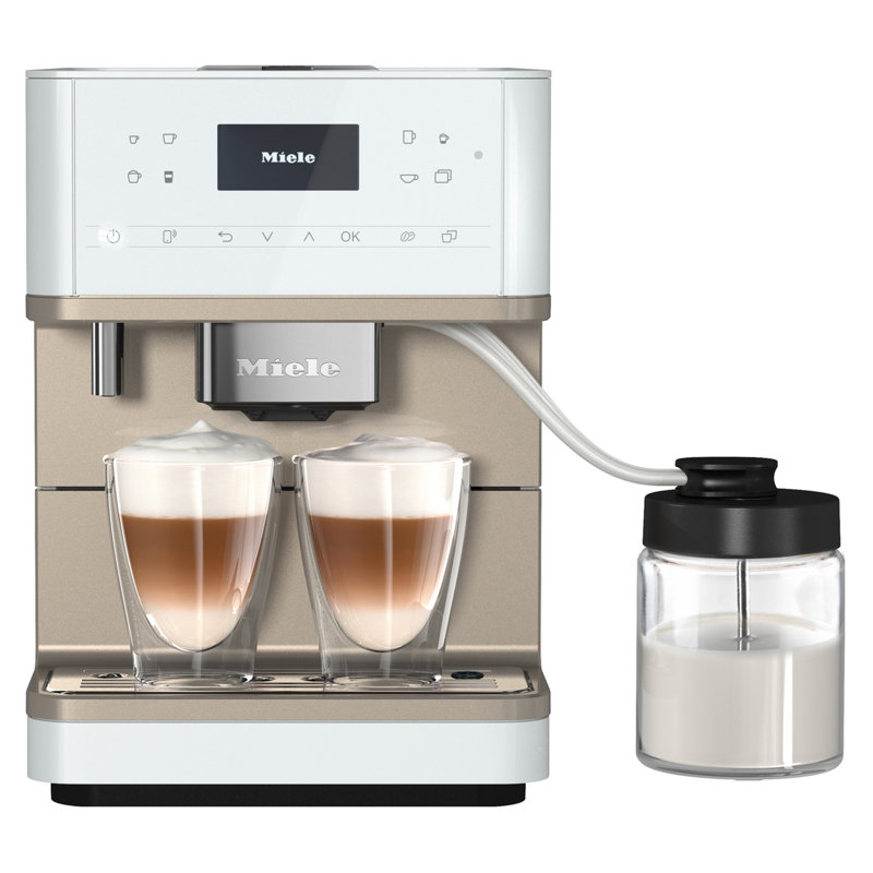 Miele CM 6360 Milk Perfection Automatic Wifi Espresso Machine Combo - Grinder, Milk Frother, Cup Warmer, Glass Milk Container