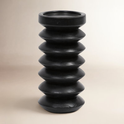 Wood Pillar Candle Holder