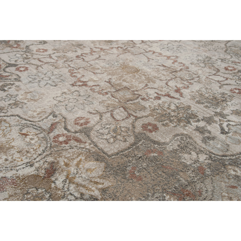 Shockey Floral Indoor Rug, Rectangle 3'11" x 5'6"