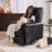Faux Leather 360° Swivel Adjustable Recliner-1997663592