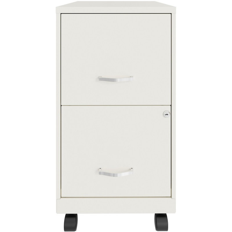 White Steel 4-Drawer Lockable Mobile File Cabinet