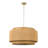 4-light 28"W Hand-Woven Rattan Modern Farmhouse Drum Chandelier with Polished Brass Metal for Dining Room or Bedroom-1238072355