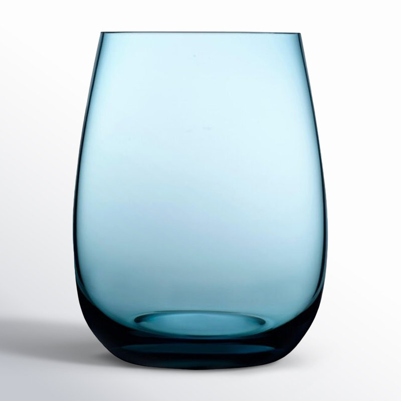 Colored U Crystal Drinking Glass, Petroleum Green
