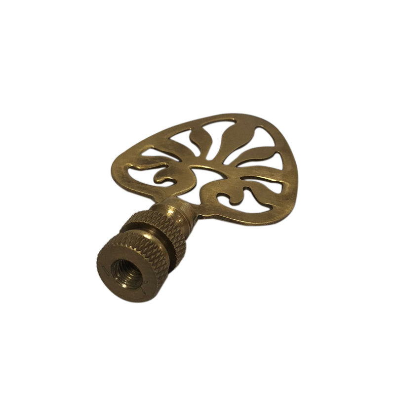 Faîteau de lampe filigree pour soleil ascendant, Laiton antique