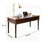 Retro Nut-brown Rectangle Solid Wood Writing Desk