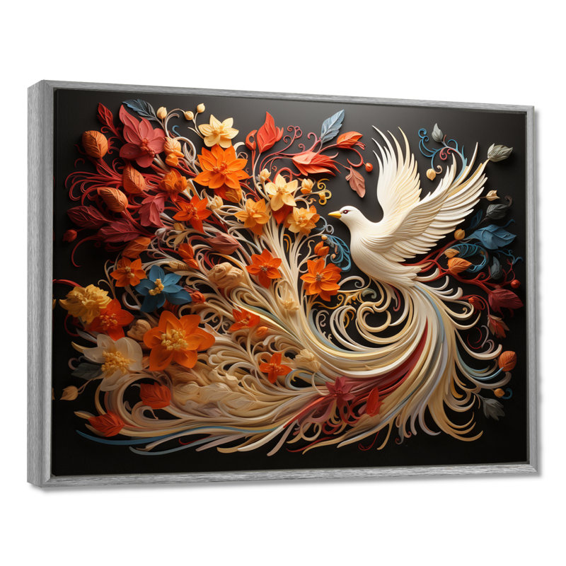 Ivelisse Christianity Pentecost Fire - Christianity, art mural sur toile, H 12 po x l 20 po x P 1 po, Encadrement argenté
