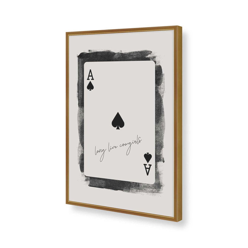 Impression de cartes monochromes occidentales, Or poli, H 15,25 po x l 12,25 po