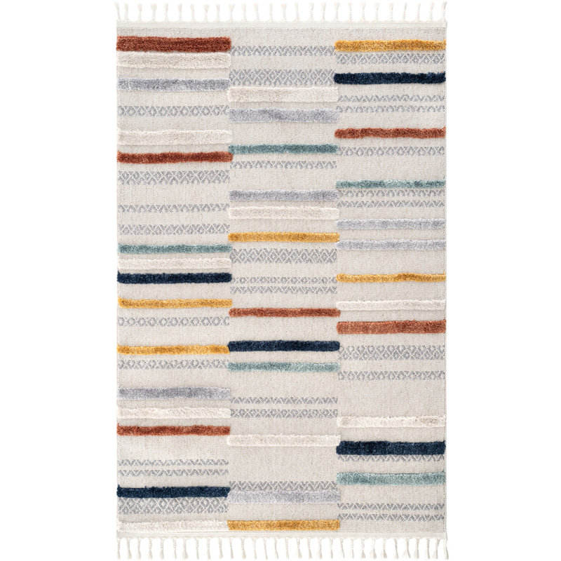 Ahilyn Machine Made Indoor / Outdoor Area Rug, Rectangle 6'6" x 9'6"