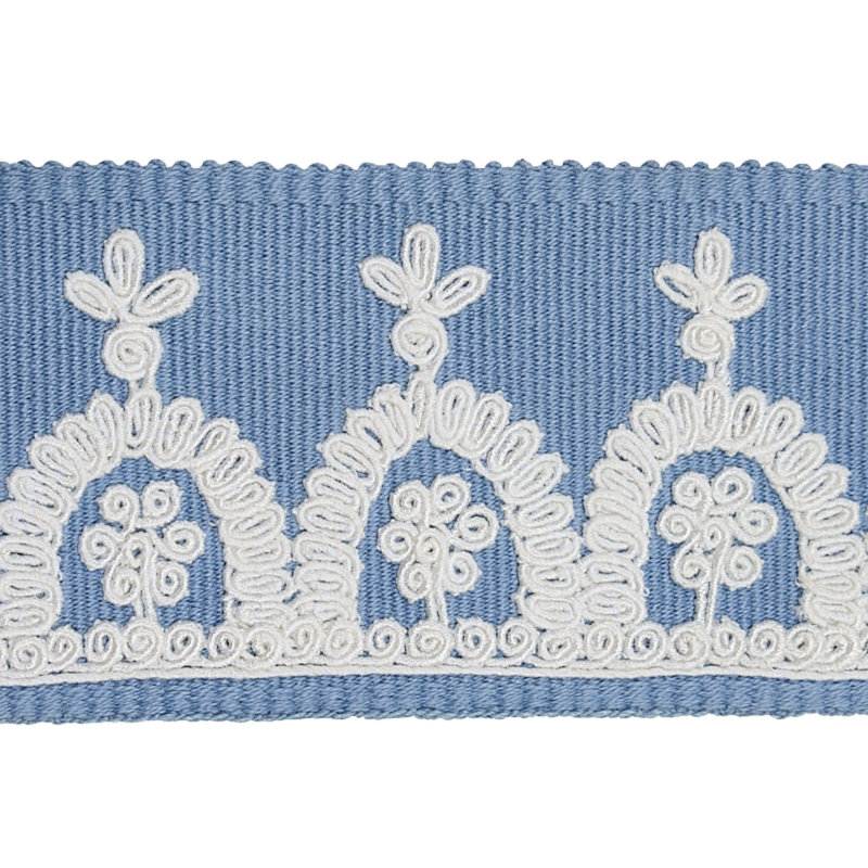 Noelia Embroidered Tape, Blue