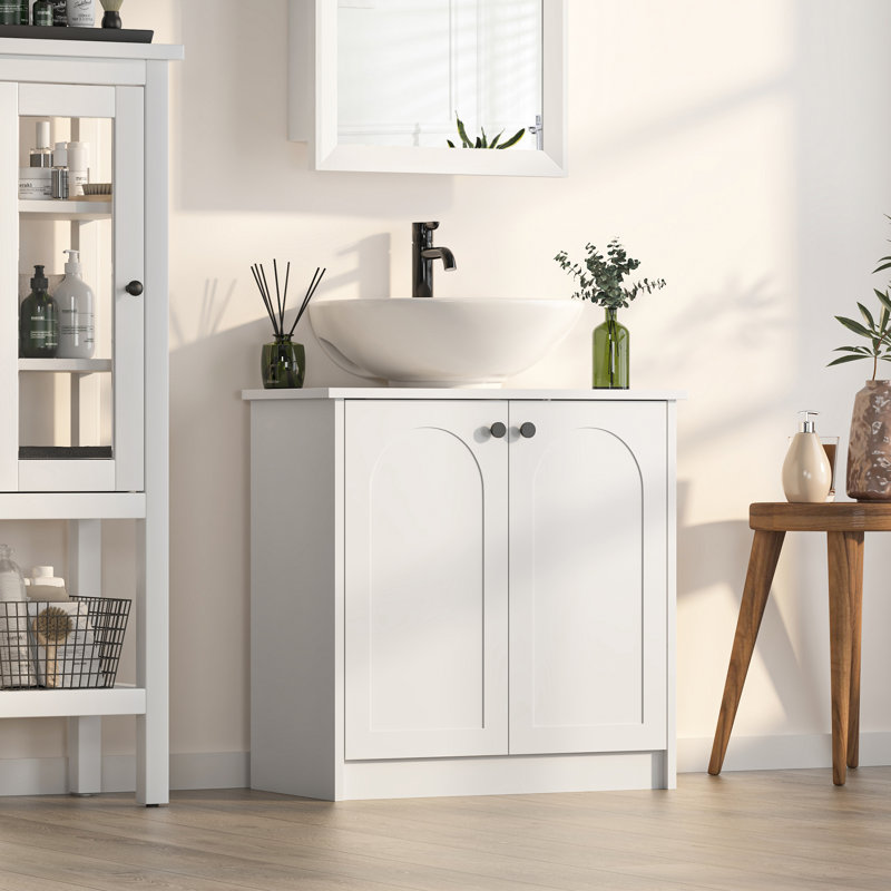 30cm Single Bathroom Vanity Base Only, White