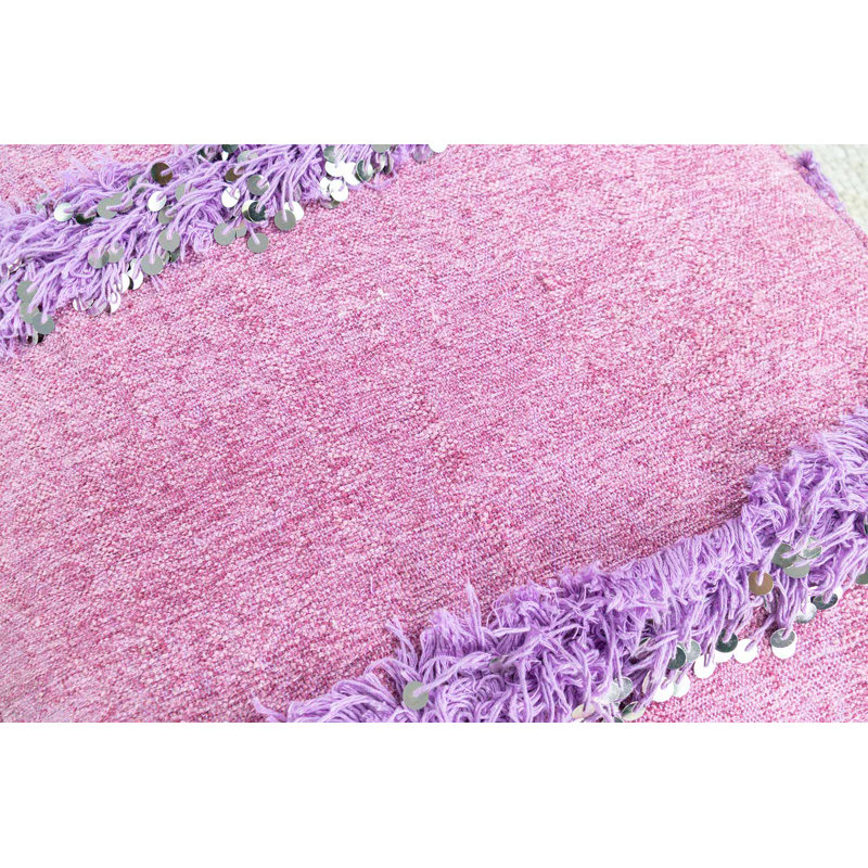 Repose-pieds Bernina, Mélange de laine et de coton rose