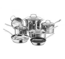 Viking 7-Ply Titanium 10-Piece Cookware Set with Bonus 15-Piece Cutlery Set