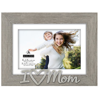Gray Wood Embossed Picture Frame
