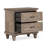 2 - Drawer Solid Wood Nightstand in Dovetail Gray