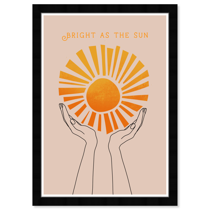 «Bright As The Sun», reproduction d'art graphique sur papier encadré