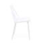 Chaises de salle à manger blanches, de 2, look - polypropylène, dossier à broche, faciles à entretenir et à nettoyer pour la pièce-2102966901