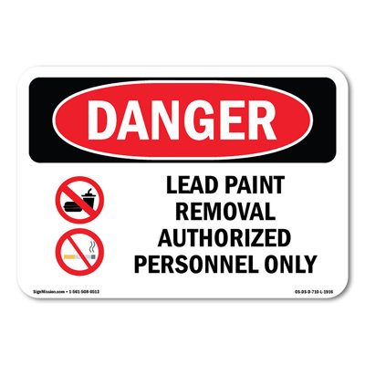 Lead Paint Removal Authorized Decal 14" X 10"