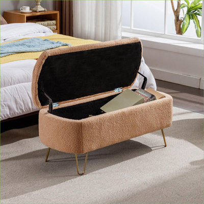 Banc de rangement avec repose-pieds FlowLuxe