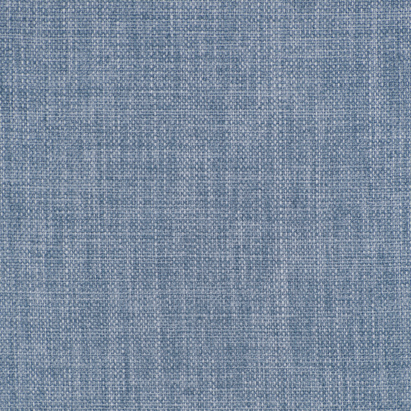 Rangement/repose-pieds rectangulaire capitonné de 46,25 po de largeur Lacour, Polyester bleu-gris