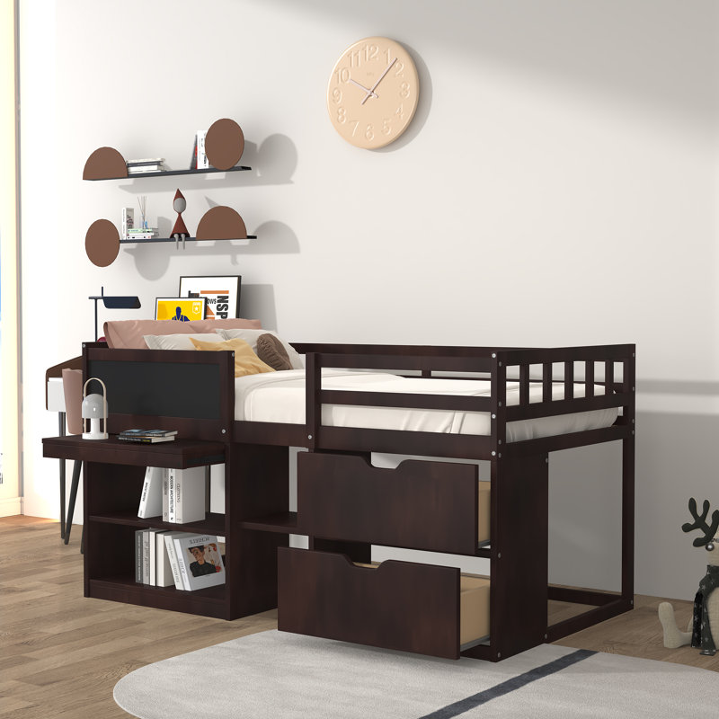 Lit mezzanine simple Herley Kids, Espresso