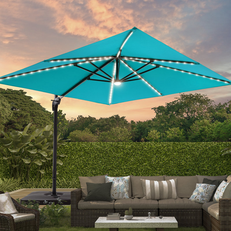 Parasol en porte-à-faux 120 po Lemay, Bleu lac