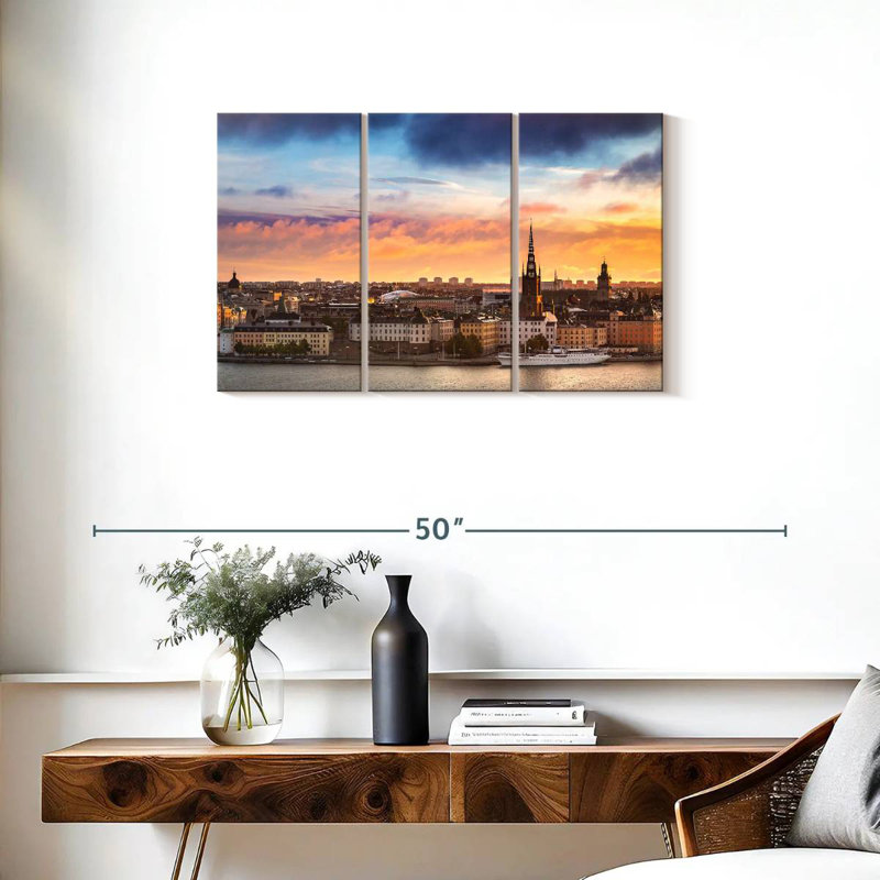 Horizon de la ville de Stockholm, H 20 po x l 33 po