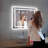 Rectangular Bathroom Vanity Mirror Wall Mounted with LED Lights, Frameless Lighted Bathroom Wall Mirror with Defogger and Dimmable Lighting-57343204