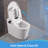 Smart Toilet In White Modern Ceramic Design For Bathroom, Equipped With Built - Bidet, Auto Open/Close Seat, Foot Sensor, And Warm Water System 27.25 Depth, 16.33 Width, 17.55 Height, 86.77 Lb Weight