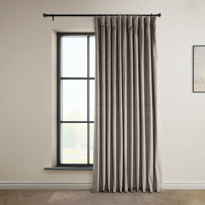 Loria Plush Velvet Blackout Curtain Panel