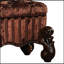 Tabouret de coiffeuse avec garniture cloutée-587073136