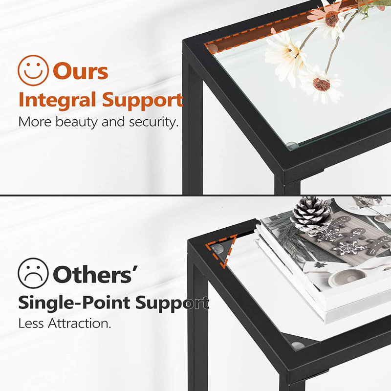 70.9'' Mirrored Glass Top Console Table