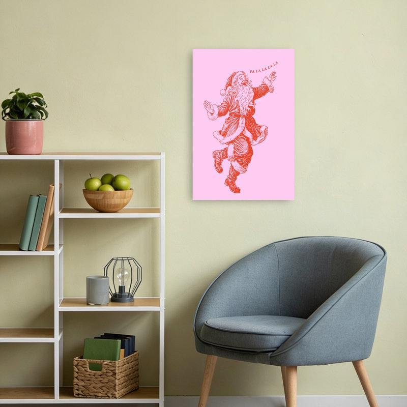 Fa Fa La La Santa, reproduction d'art rétro rétro classique, 24" H x 16" W